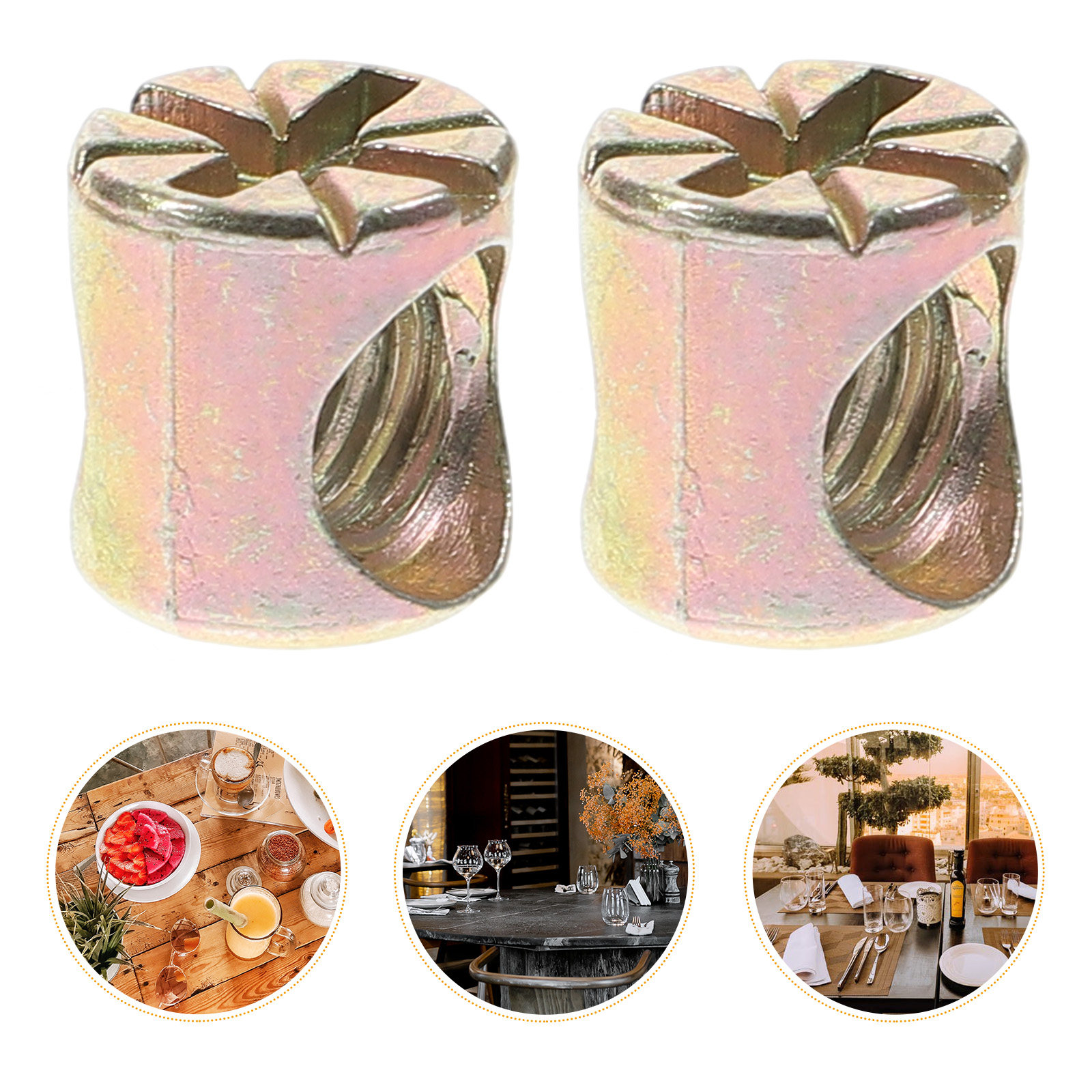 Furniture Hardware Barrel Nut - 20Pcs Barrel Nut Solid Zinc Alloy