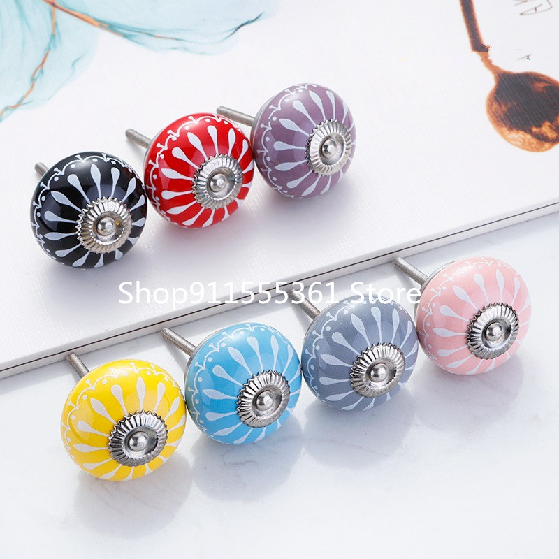 Unique Furniture Hardware - Ceramic Knob / Dresser Knobs White