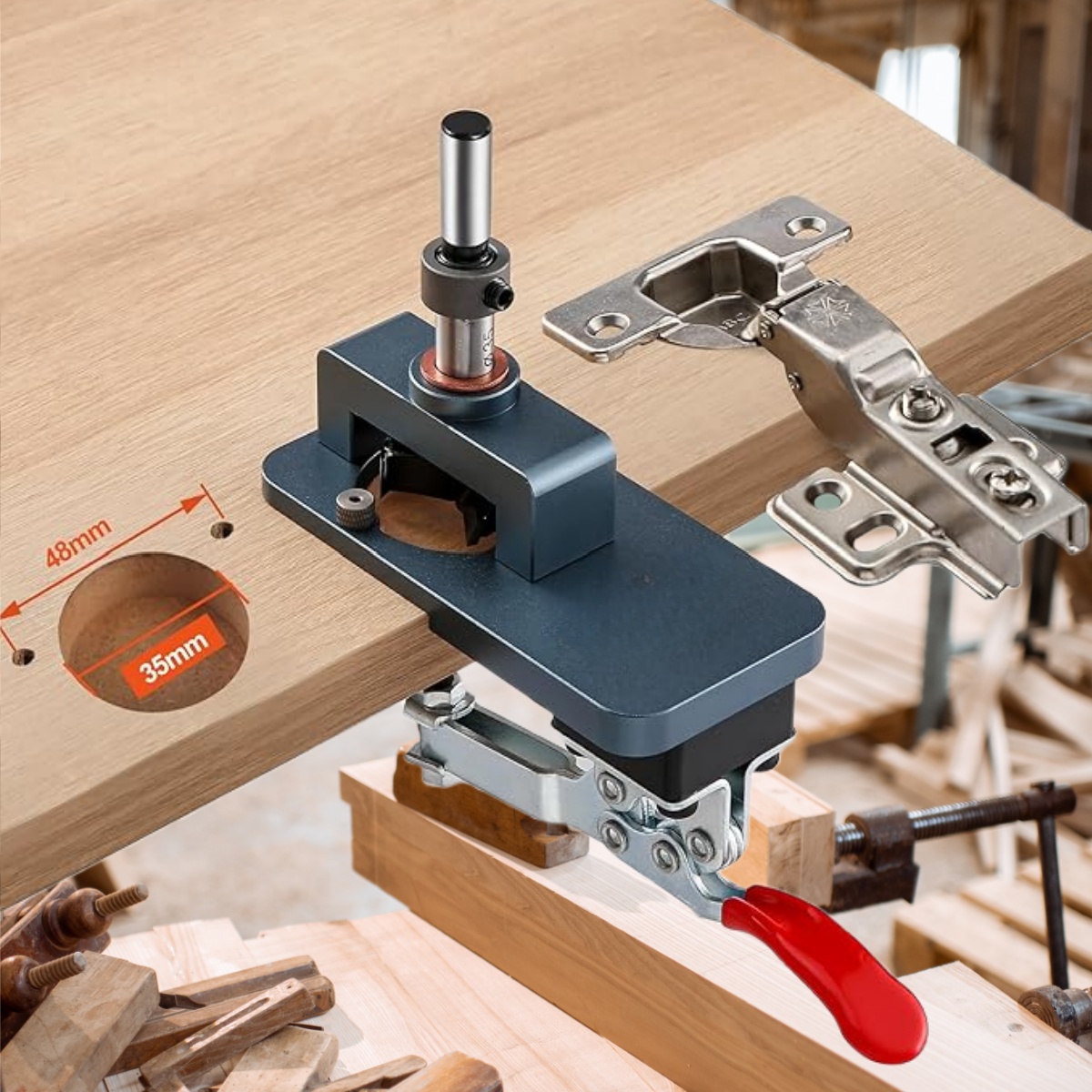 Furniture Hardware Replacement Parts - 35mm Hinge Jig - Precise Boring