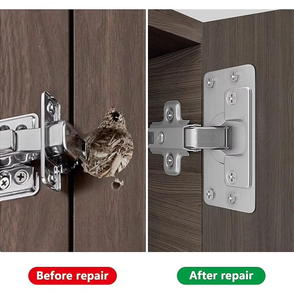 4Pair Hinge Repair Plate Cabin - Furniture Hardware Replacement Parts recension och pris