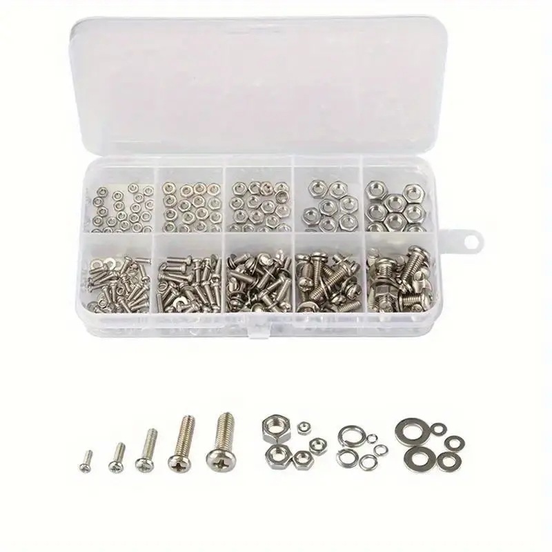 320PCS Hex Nuts & Bolts Set M2 - Furniture Hardware Nut recension och pris