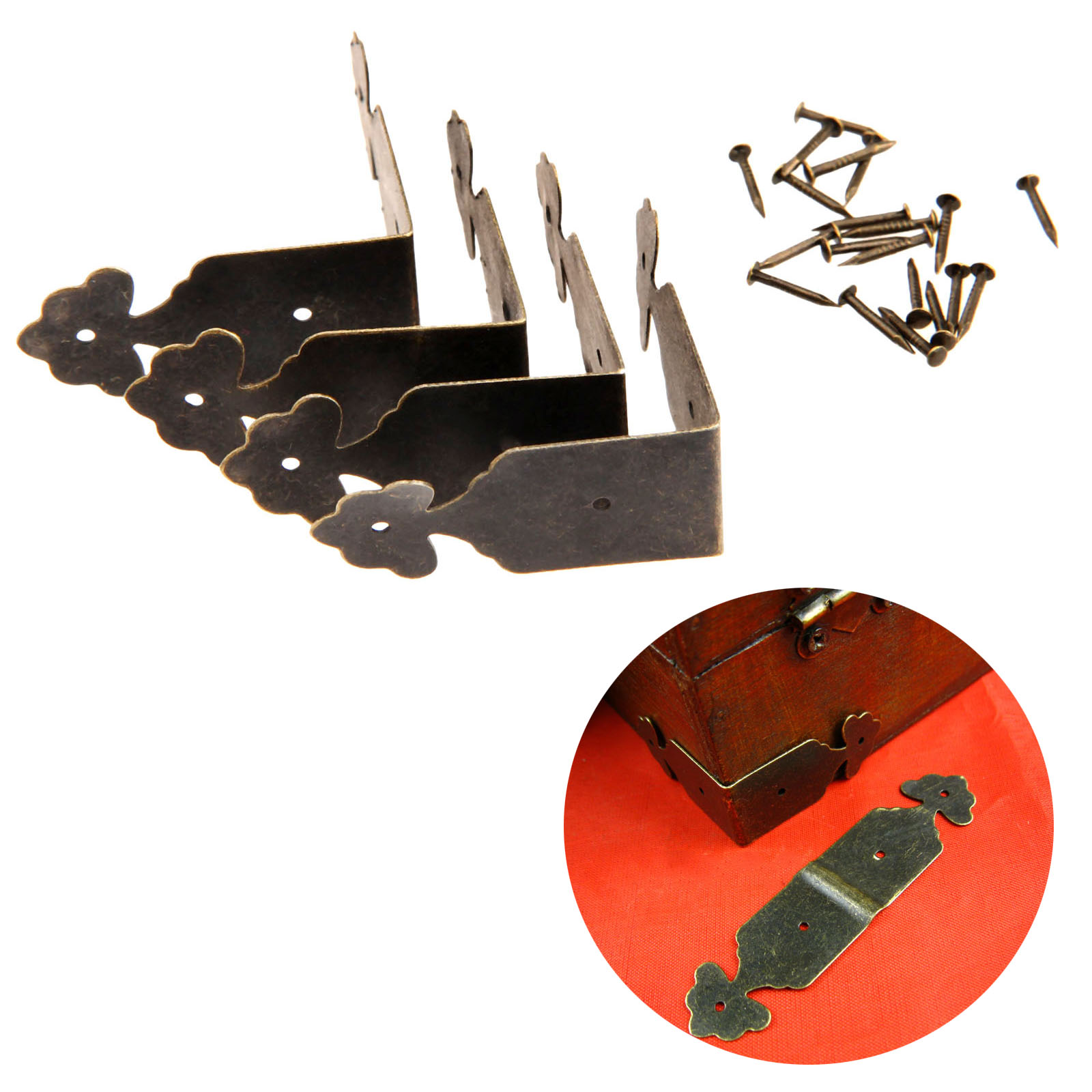 4pcs Decorative Corner Protect - Furniture Hardware Nails recension och pris