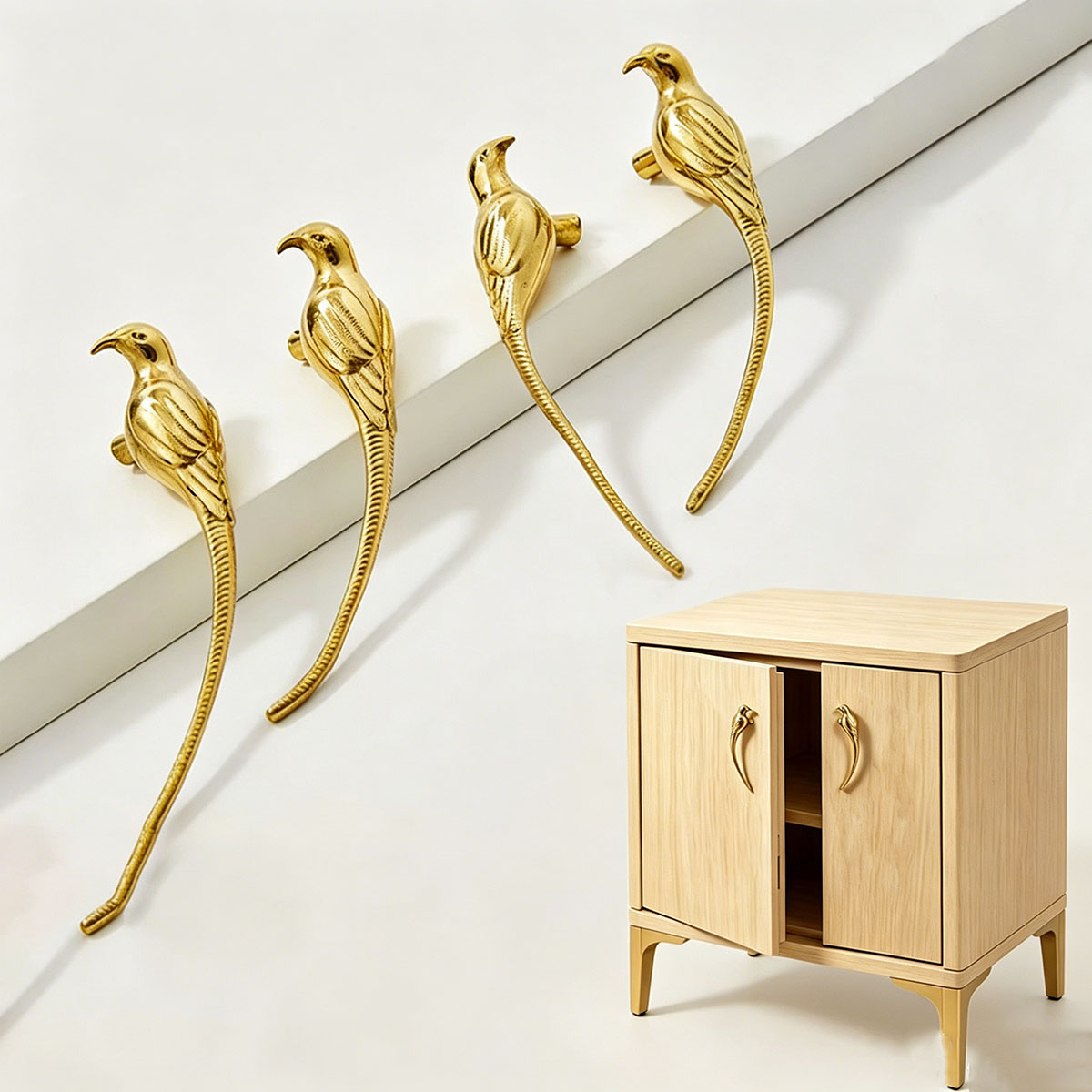 Golden Bird Drawer Pulls - Uni - Unique Furniture Hardware recension och pris