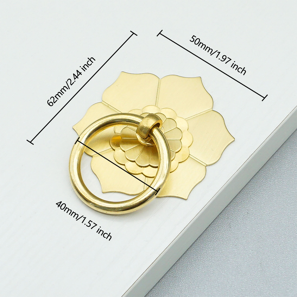 Floral Brass Cabinet Door Knob - Unique Furniture Hardware recension och pris