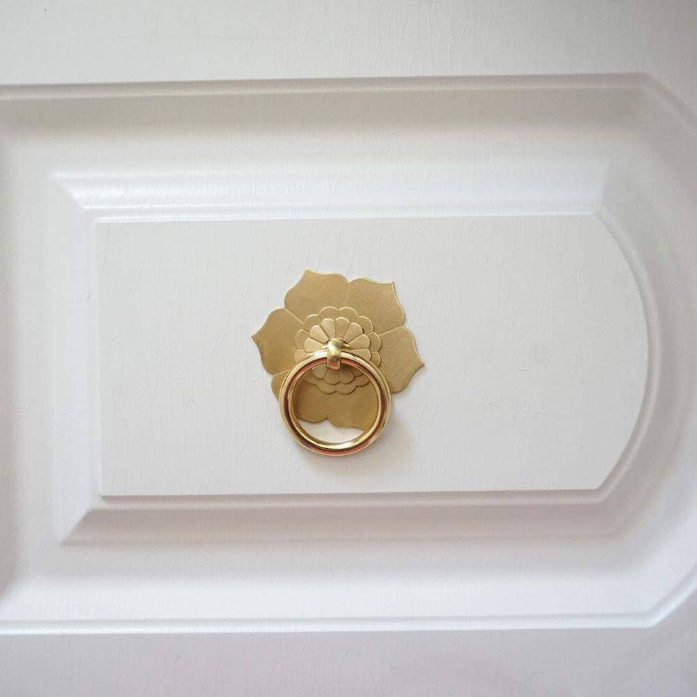 Floral Brass Cabinet Door Knob - Unique Furniture Hardware recension och pris