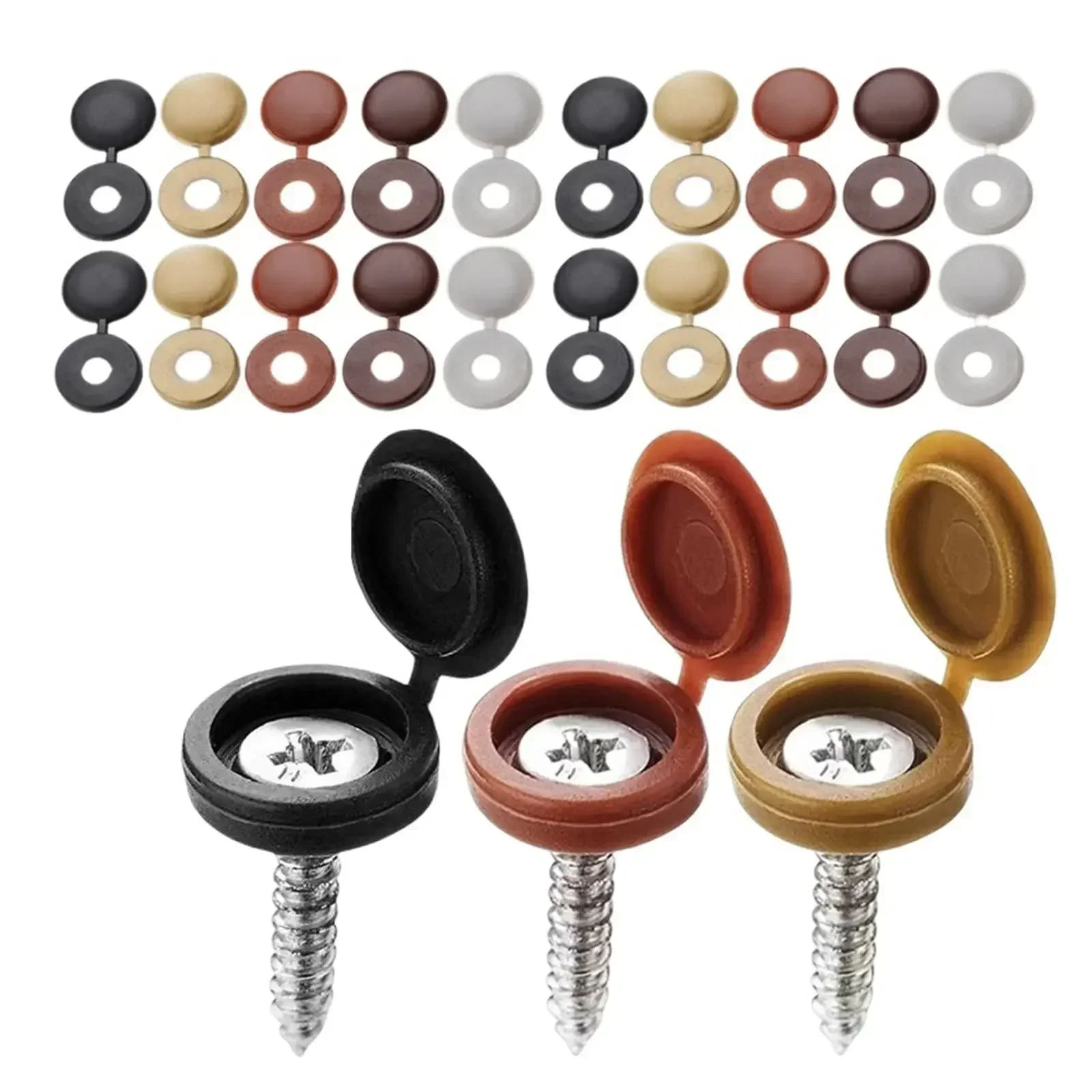 Hinged Plastic Screw Cap Cover - Furniture Hardware Nut recension och pris