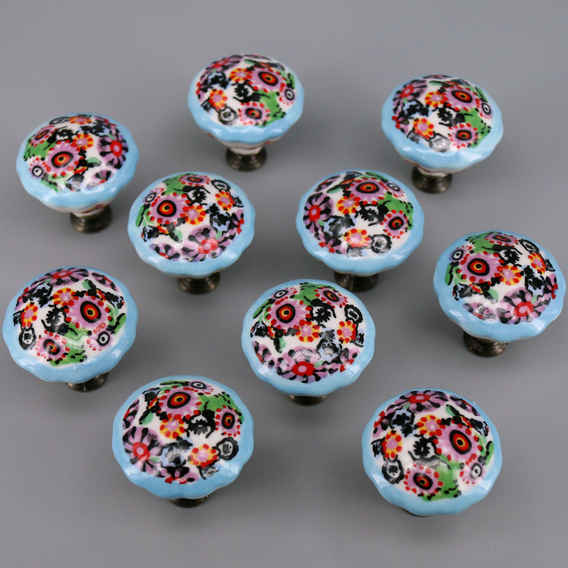 10PCS Colored Ceramic Knobs Un - Unique Furniture Hardware recension och pris