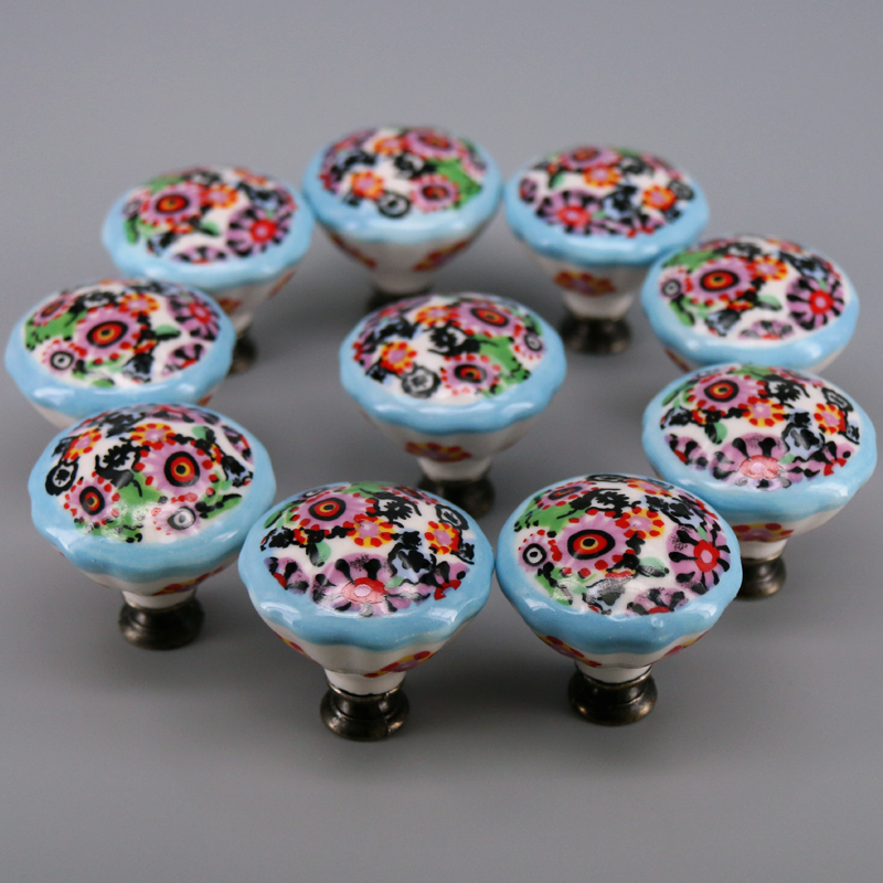 10PCS Colored Ceramic Knobs Un - Unique Furniture Hardware recension och pris