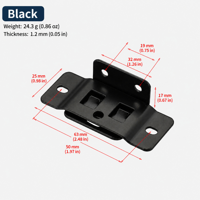 2 in 1 Iron Buckle Corner Brac - Furniture Hardware Fasteners recension och pris