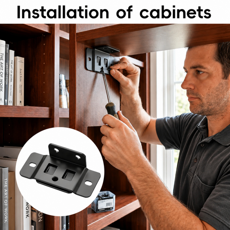 2 in 1 Iron Buckle Corner Brac - Furniture Hardware Fasteners recension och pris
