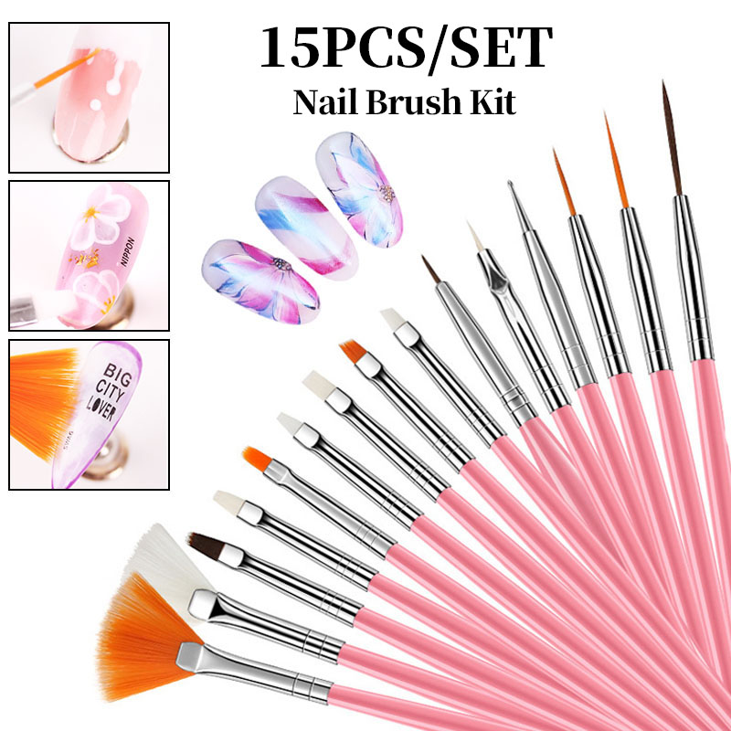 LINMANDA 15 Pink Nail Art Brus - Furniture Hardware Nails recension och pris