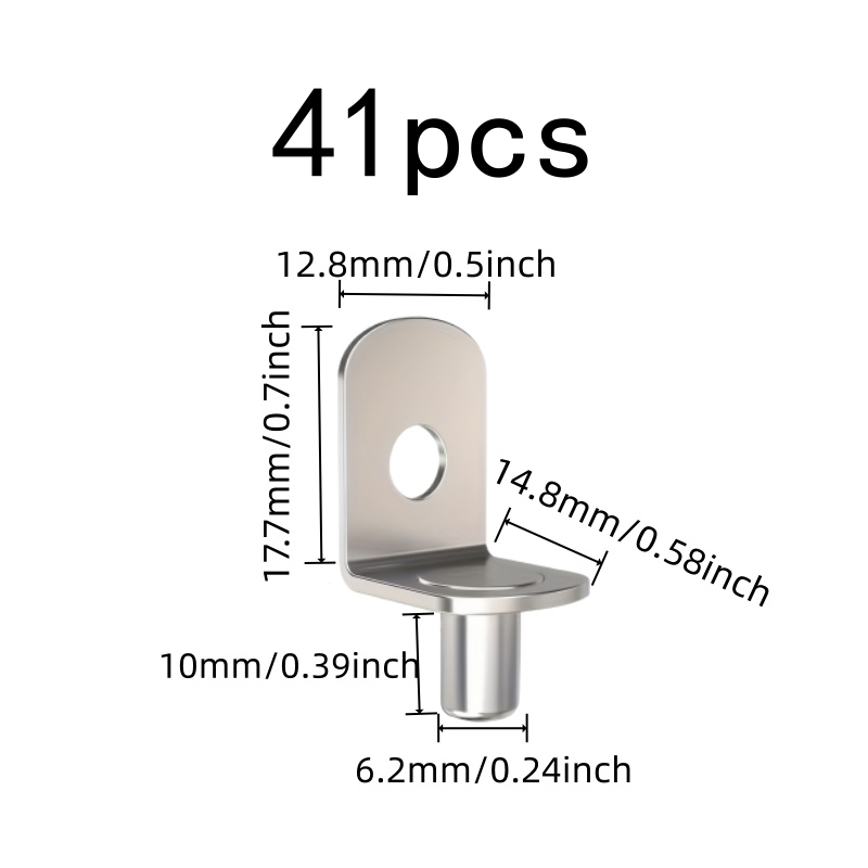 41 pcs 6.2*10mm Iron Shelf Sup - Shelf Peg Support recension och pris