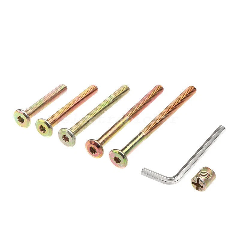 50pcs M6x40/50/60/70/80mm Crib - Furniture Hardware Barrel Nut recension och pris
