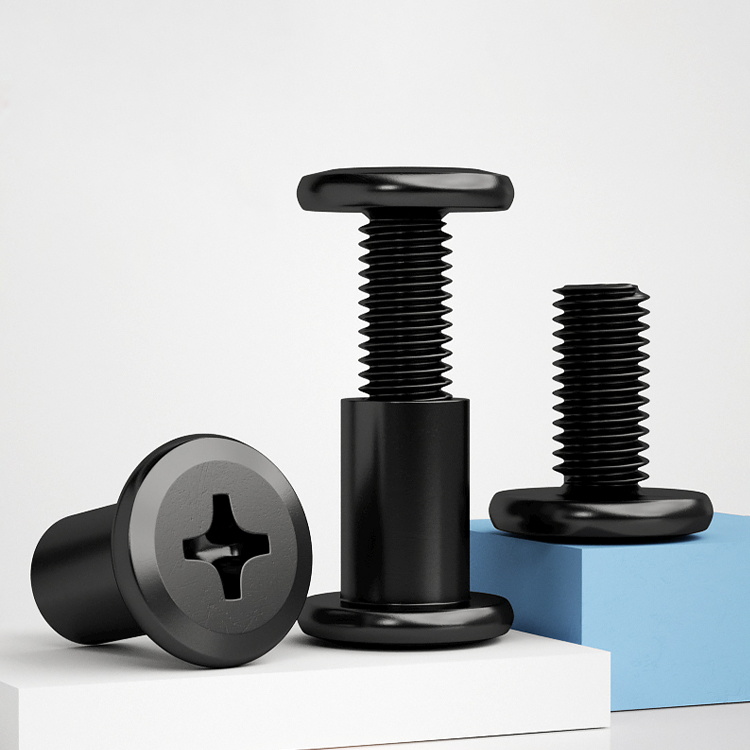 Black Carbon Steel Chicago Scr - Furniture Hardware Barrel Nut recension och pris