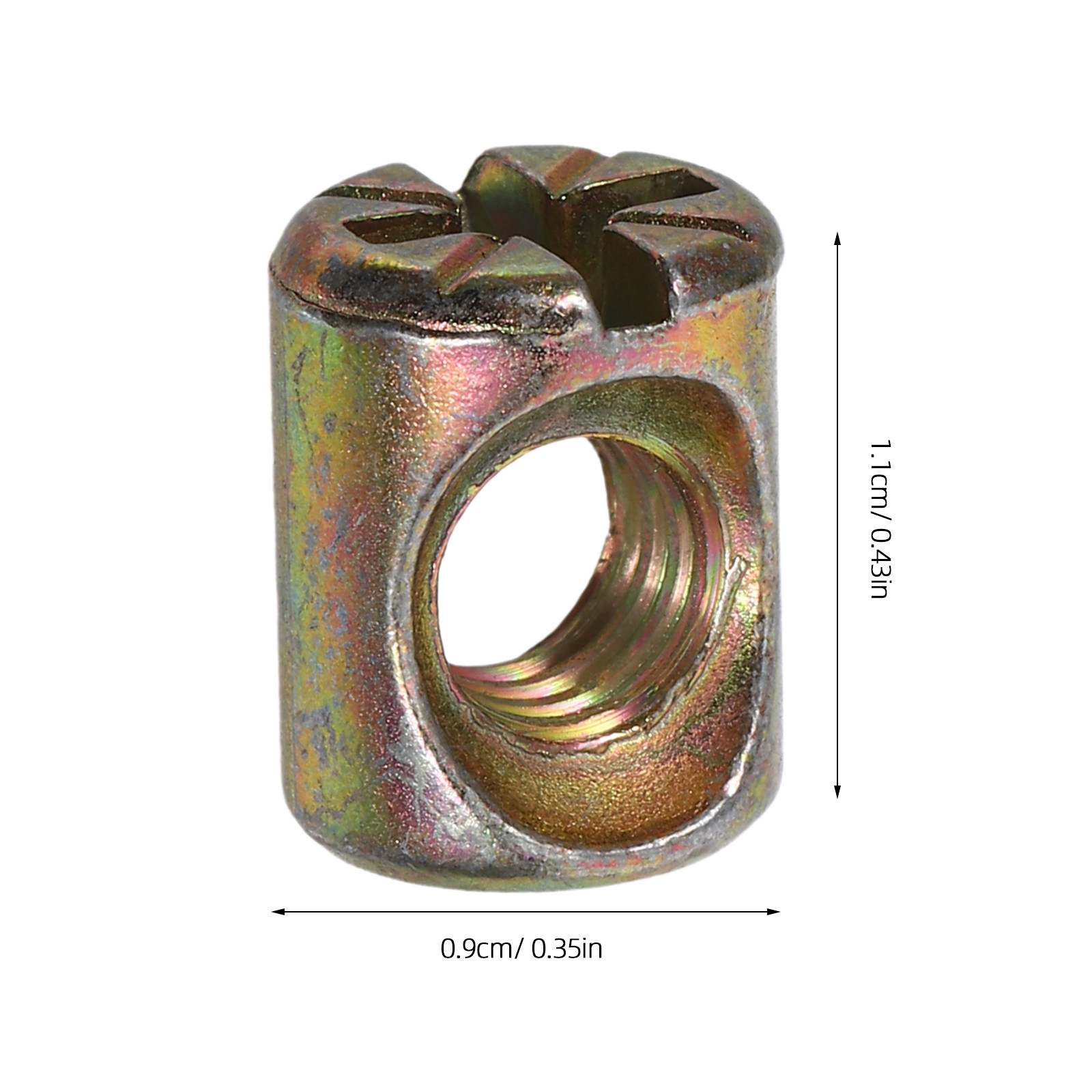 50Pcs M6 Slotted Barrel Nuts K - Furniture Hardware Barrel Nut recension och pris