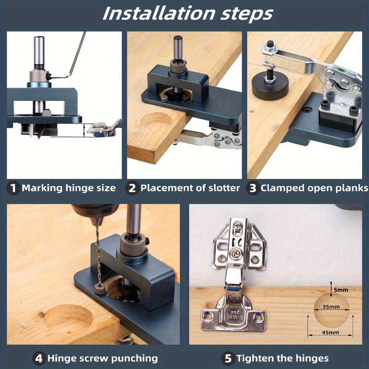 35mm Hinge Jig - Precise Borin - Furniture Hardware Replacement Parts recension och pris