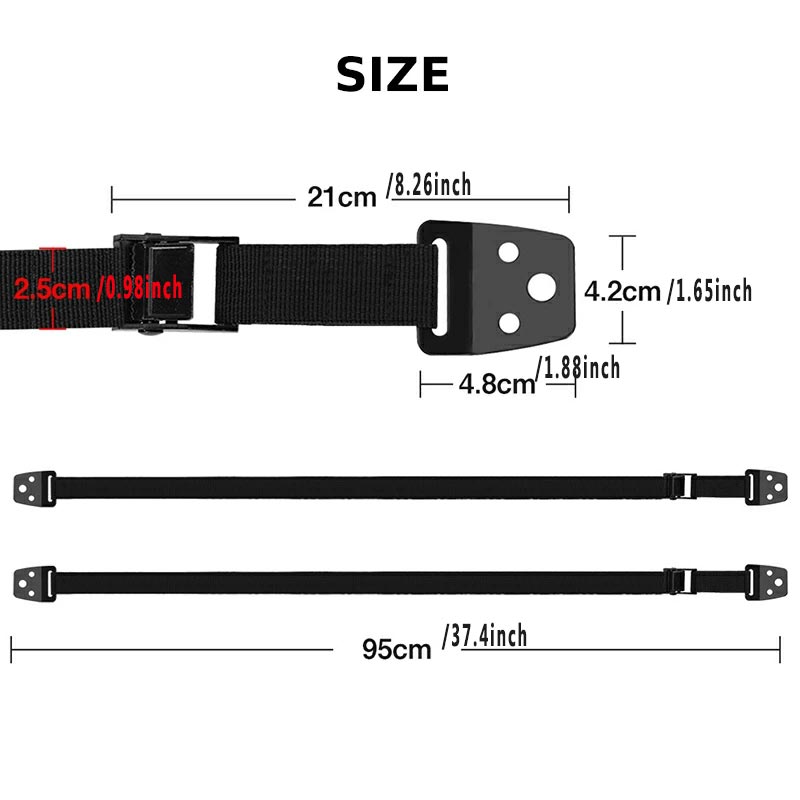 2 Pack Adjustable TV Safety St - Furniture Hardware Suppliers recension och pris
