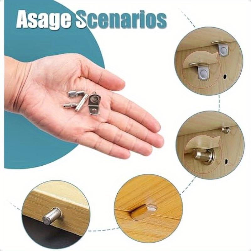 104pcs Shelf Pegs Kit 4 Styles - Shelf Peg Support recension och pris