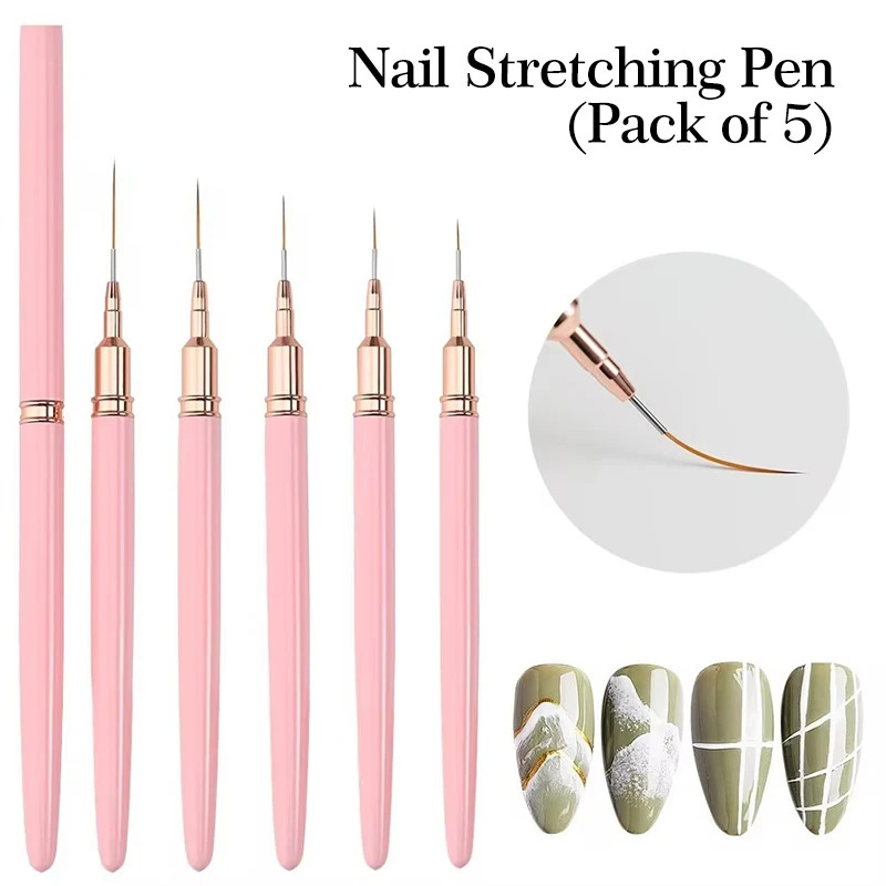 5PCS Nail Art Liner Brush Set  - Furniture Hardware Nails recension och pris