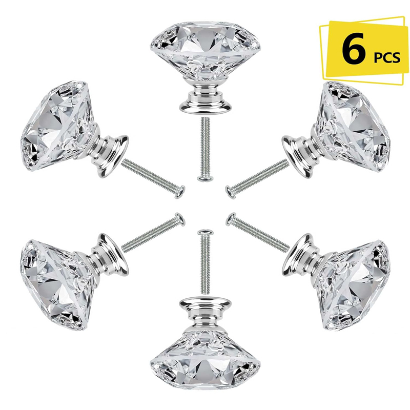 6Pcs Cabinet Knob with Screws  - Furniture Hardware Nut recension och pris