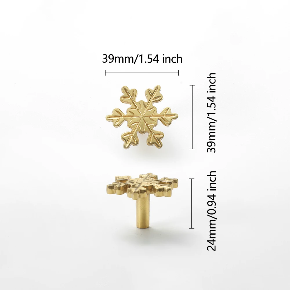 Snowflake Brass Cabinet Door K - Unique Furniture Hardware recension och pris