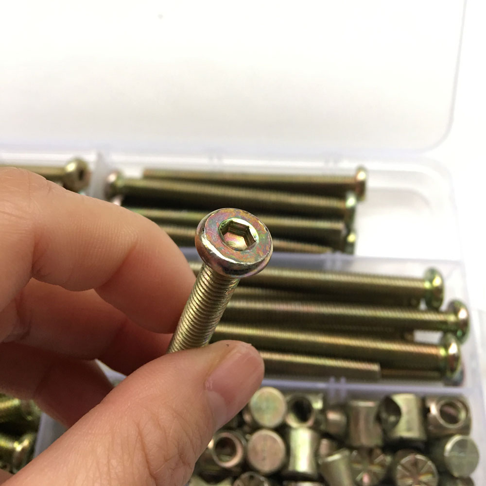 100Pcs M6 Barrel Dowel Nut Zin - Furniture Hardware Barrel Nut recension och pris